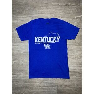 Vintage Russell Kentucky Wildcats Basketball Blue T Shirt NCAA Men Size SMALL A8